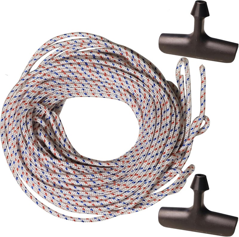 FJSaDobo 60 FT High Strength Recoil Starter Pulls + Rope Cord, for Most Chainsaws Splitters Lawn Mowers (3.5mm) - Image 1